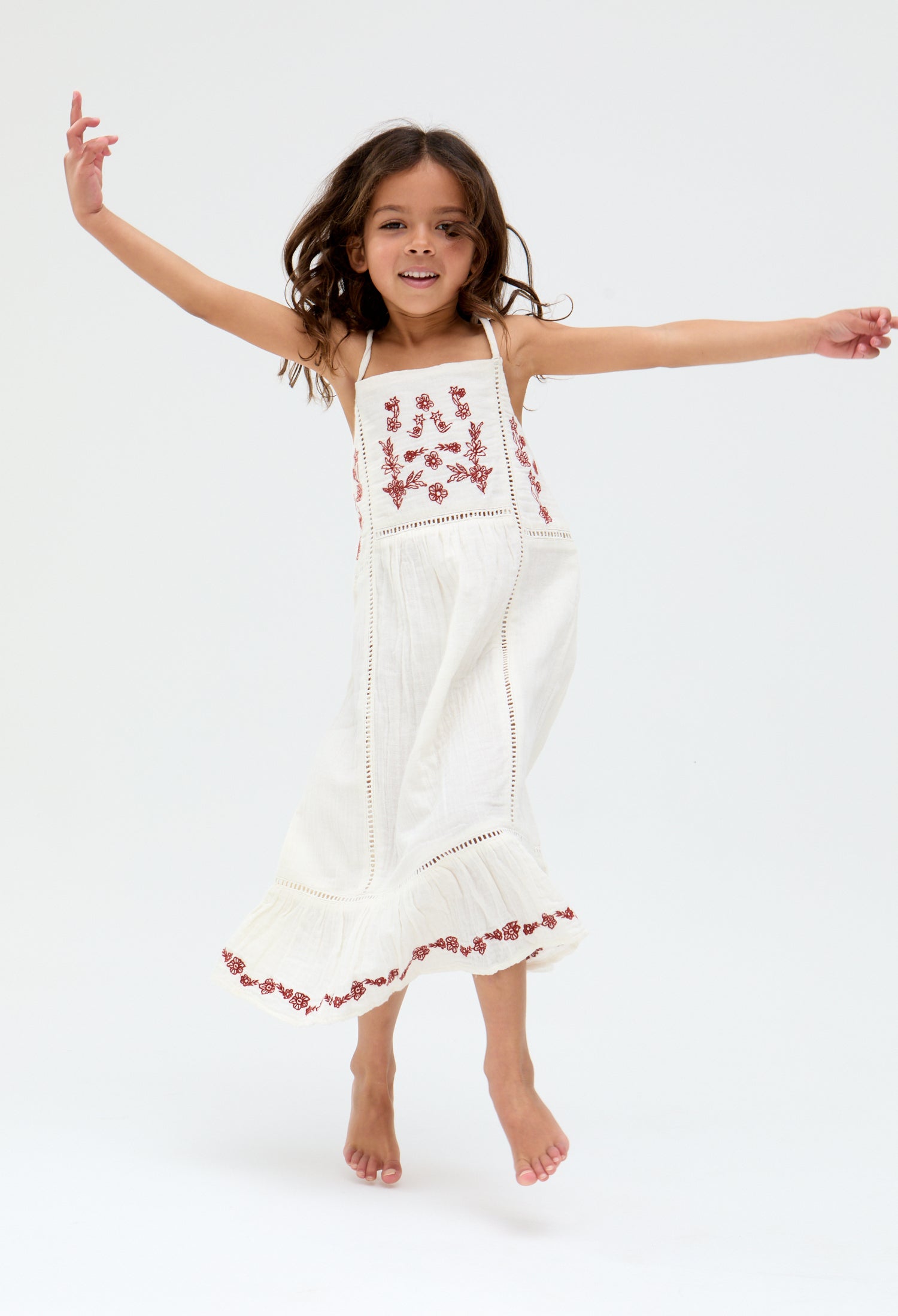 elie saab embroidered tulle short dress Ascia Embroidered Dress (Girls) main image 1