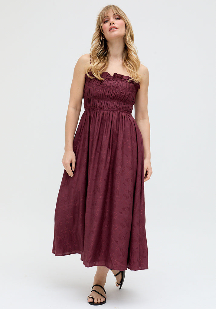 Annie All Over Jacquard Mini Dress In Red - image 2