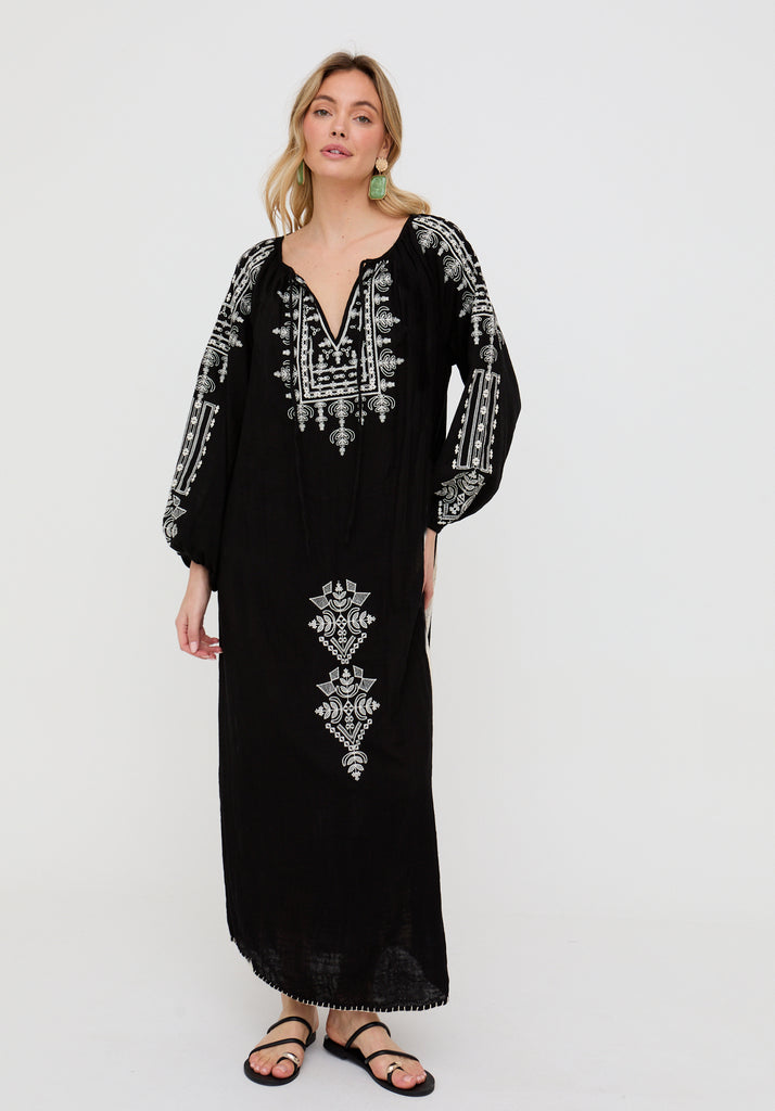 sachin and babi light blue dress DND Black Maxi main image 1