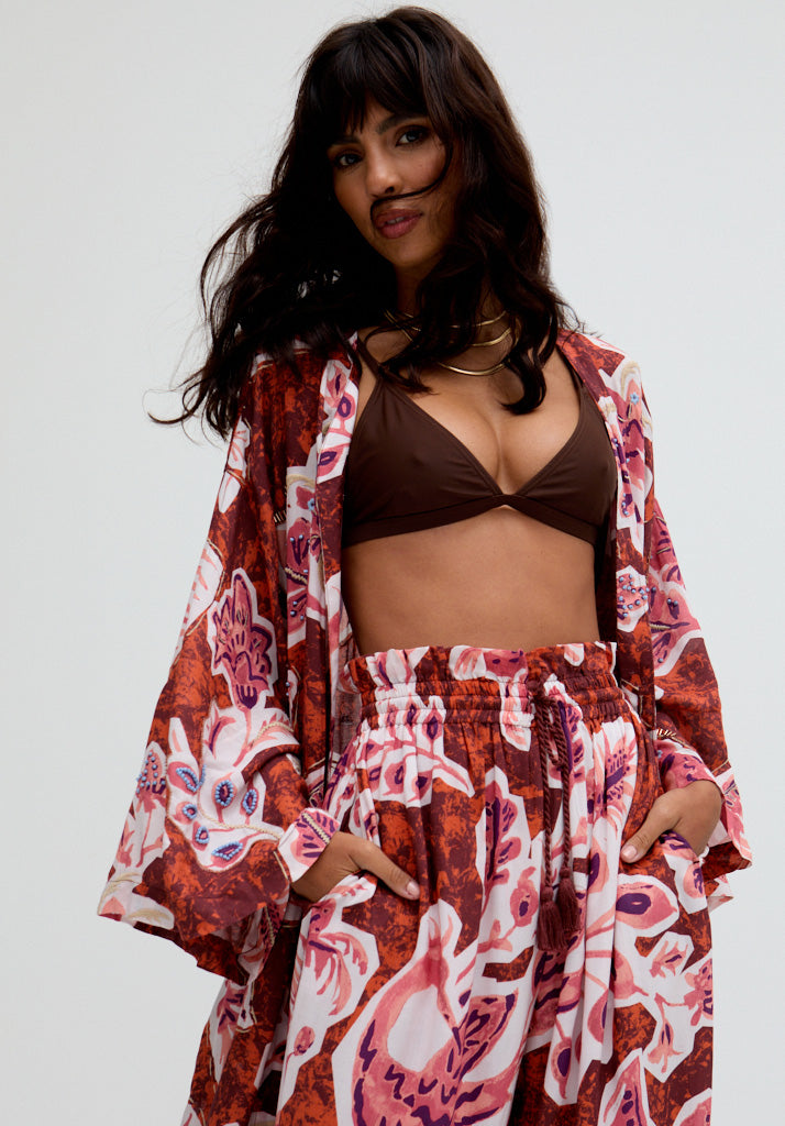 Amelia Edge To Edge Embellished Kimono