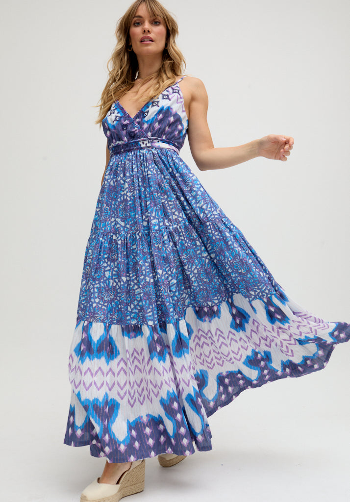 Mia Wrap Floral Printed Maxi Dress