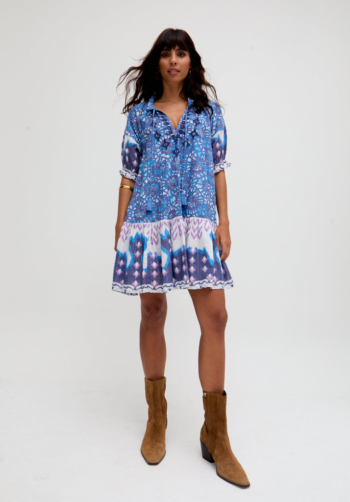 Isabella Baby Doll Embroidered Mini Dress In Multi | Dresses Isabella Baby Doll Embroidered Mini Dress In Multi | Dresses