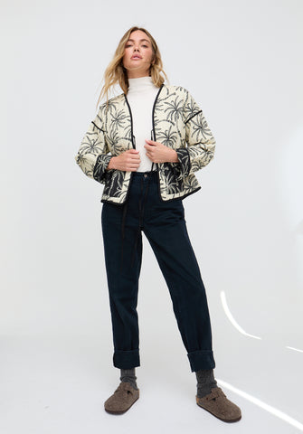 Felicity Palm Print Reversible Jacket In Multi