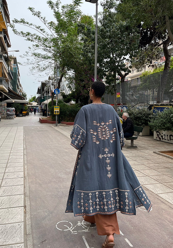 Gloral Kimono in Grey