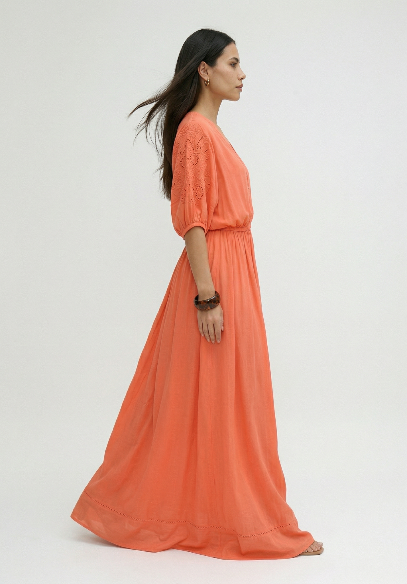 Somerton Kaftan Style Embroidered Maxi Dress
